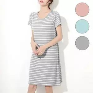 오버핏원피스 반팔 면 라운드 미니원피스 일자 WFLMUW1