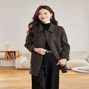 여자 하프 모직 겨울 싱글 코트 모직코트 더블 1PICK4