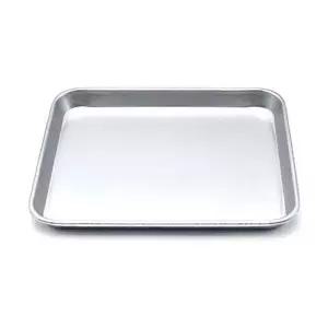 국산 양은 쟁반 민자형 업소 서빙 쟁반 트레이 46cm