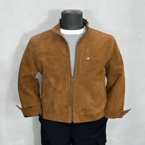 [바쏘옴므]가죽 이태리 프리미엄 염소가죽 스웨이드 차이나자켓 카멜 A5UA01-2