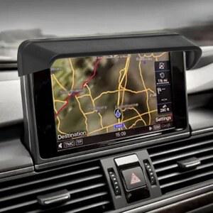 차량용 네비게이션 햇빛가리개 GPS 눈부심방지 자동차 스크린 자동 썬 블록 교체 쉴드 반사 부품 바이저