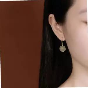 자연주의 옥시리즈 원형 비취 청옥 S925상감 귀