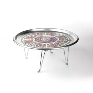 [모두쇼핑]옛날 접이식 양은밥상 1호(42cm) 특대/양은발상/오봉 밥상 접이식밥상