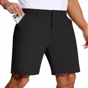 세라미 남성 골프 드레스 반바지 9인치 5포켓 스트레치 경량 퀵 드라이 치노 플랫 프론트 워크 캐주얼용