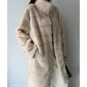 [하프클럽/]퀸잇 밍크 퍼 롱 코트 무스탕 점퍼