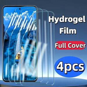 화웨이 호환 P60 P50 프로 하이드로 겔 필름 4Pcs 전체 커버 HD 화면 보호기 P40 P30 P20 라이트