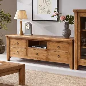 [마루엔개비] 우리목 2단 170거실장 원목 TV장