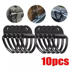 어닝고리 10개 D 링 타이 다운 앵커 풀 후크 스틸 래싱 차량용 보트화물 트레일러 차량 RV 밴