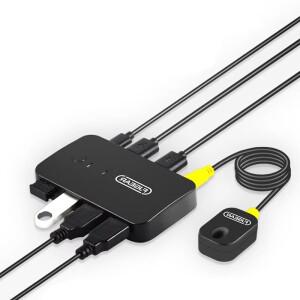 USB KVM 스위치 어댑터 2 입력 4 출력 스위처 프린터 공유기 컴퓨터 키보드 마우스 컨트롤러