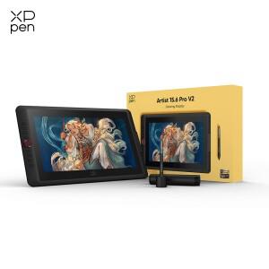 XPPen New Artist 15.6 Pro V2 그래픽 펜 태블릿 모니터 Windows Mac용 빨간색 다이얼 단축키가 있는 15.4