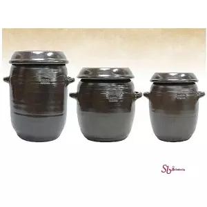 항아리 옹기 현관 숨쉬는 20kg 소금 장독대 뚜껑 단지 보관 전통 대형 용기 담는 긴수작업 수제 무공해mno2