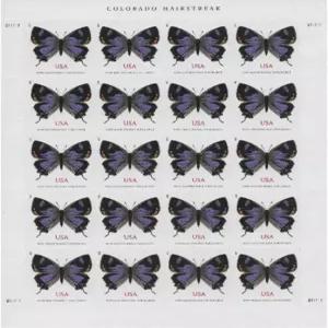 미국 우체국 콜로라도 헤어스트릭 우표사각 봉투용 비기계식 20장 우표 명절 축하 결혼 기념 전통