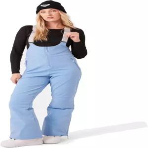 록시 여성 서밋 소프트쉘 빕 팬츠 u2013 15K 방수 슬림 핏 스노우 스트레치 패브릭 무릎 패딩