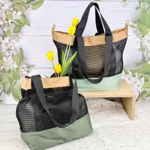 /어반백 여성망사백 메쉬 여행 토트 쇼퍼백 비치백URB_W034