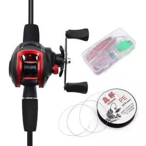 [콩심팥심]낚시 베이트릴 풀세트 루어 초보 오색줄 경락낚싯대세트