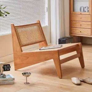 라탄 의자 가죽 라운지 포함 카페 휴게실 원목 체어