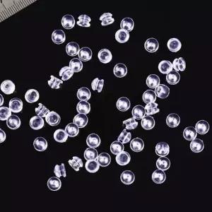 실리콘클러치 침 귀걸이 마개 뚜껑 뒷장식 실리콘 클러치 2P