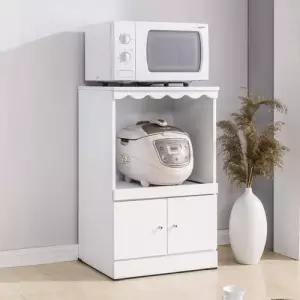 사란다 수납렌지대 미니 밥솥전자레인지다이주 화이트 WFLNW6Y