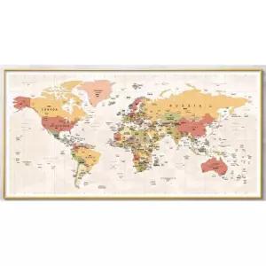 자석세계지도 전세계 타공판 마그넷 유아교구 지도 100x50cm