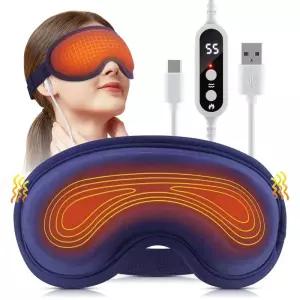 온열안대 보온 안대 눈 마스크 가열 진동 마사지 수면 차단 압축 전기 마사지기 피로 USB 충전식