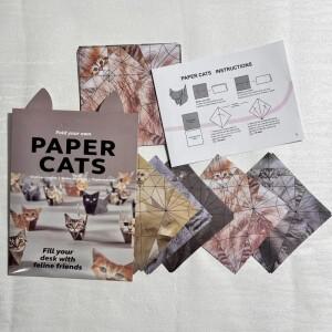 고양이 종이접기 세트 귀여운 강아지 공룡 수제 공예 접이식 종이 패턴 힐링 가정 사무실 장