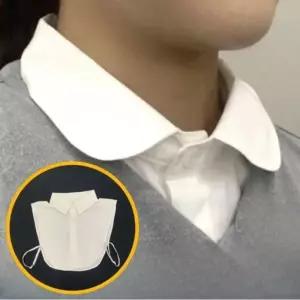 [라일리여성의류] Rly 쉬폰소재 페이크셔츠 베이직목카라 밝은색 시그니처