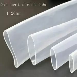 유연한 광택 열 수축 튜브 탄성 케이블 슬리브 전문 오디오 이어폰 라인 와이어 랩 커버 직경 1m 1mm  20mm