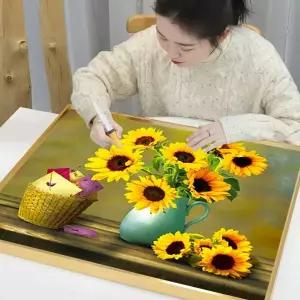 오아브로드 11번가 자수 셋트 꽃 식물 십자수 도안 자연 해바라기 패키지 취