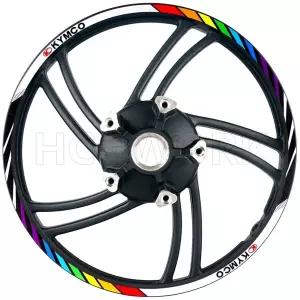 호환   휠 허브 휠 림 스티커 Kymco Xciting Ct300 Ct250 용 반사 스티커