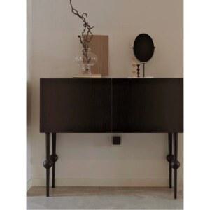 복도 장식장 콘솔 테이블 블랙 거실 현관 북유럽 선반