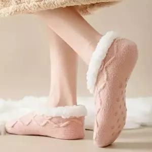 [다주리] 1+1수면양말 겨울 니트 홈삭스 양털안감 폭신 수면슬리퍼 실내화