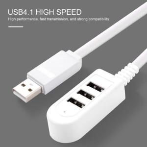 3개의 새로운 3포트 멀티 USB 허브 5V 분배기 충전기 연장 케이블 외부 USB3.0 1개
