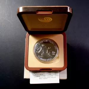 한국은행 1988년 서울 올림픽 대회 5차 기념주화 은화 축구