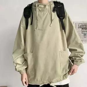 [골드스마일]빅사이즈 남자 루즈핏 바람막이 오버핏 남자 가을 자켓 후드 아노락
