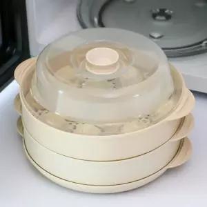 손잡이 대형 스팀 찜기 2단 세트 전자레인지용 자취생 신혼 주부 간편 조리 멀티 냄비