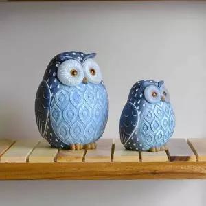 부엉이조각상 MRT963E8 개업선물부엉이 부엉이 장식품세트 2p