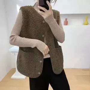 뽀글이 양털조끼 겨울 방한 보온 조끼 후리스