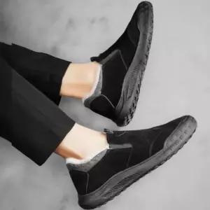 [옷자락]남성 기모안감 러기드 아웃솔 캐주얼 슬립온 신발