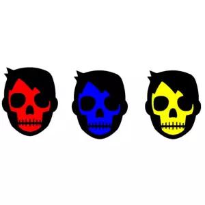 차량튜닝 해골 자동차 반사스티커 다이용품 리플렉터