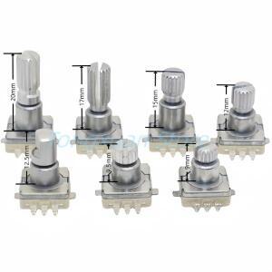 2pcs EC11 인코더 코드 푸시 버튼이있는 로터리 스위치 30 학위 무한 회전 SMD 5pin D 하프 플럼 샤프트