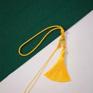 공예 빈티지 비즈 옥고리 노리개 노란색 [ACR593]