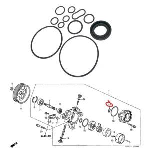 파워 스티어링 펌프 수리 키트 도장 링 오일 91349-RAA-A01 06538-RAA-A01 혼다 호환 어코드 CRV 시빅 아큐