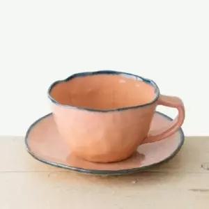 이천도자기 팔레트 커피잔 받침 1인 세트 400ml 찻잔 도자기잔 선물용 홈카페