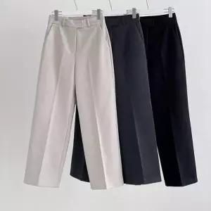 여성 겨울 사무실 패션 피치 기모 비조 스타일