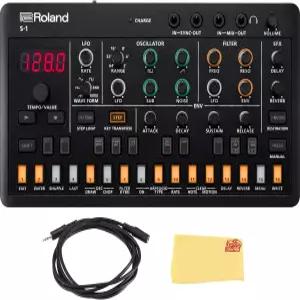 오디오 케이블과 오스틴 바자 연마 천이 포함된 롤랜드 AIRA 컴팩트 S-1 트위크 신시사이저 번들