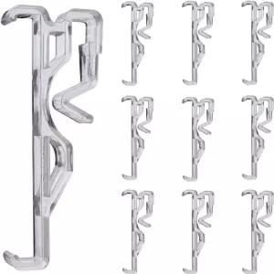 Valance 클립 10개 2.5인치 투명 플라스틱 숨겨진 리테이너 홀더 창 블라인드 수평 인조 및 목재 부품용