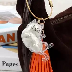 ( )메모리얼 고양이 털 보관 키링 드러누운냥이