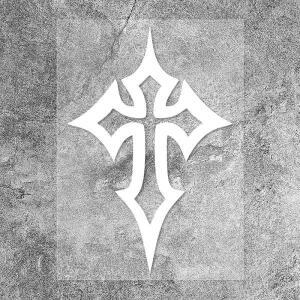 1PC '스타일리시 크로스 모양' 헬멧 스티커, 오토바이 노트북 및 바이커 애호가들의 장비에 이상적