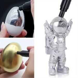 4/3/2pcs 골드  실버 미러 금속 마커 펜 아트 드로잉  목재  유리  플라스틱에 대 한 반사 페인트