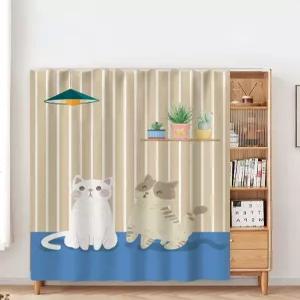 패브릭 가리개 슬라이딩 커튼 공간분리 옷장 가림막